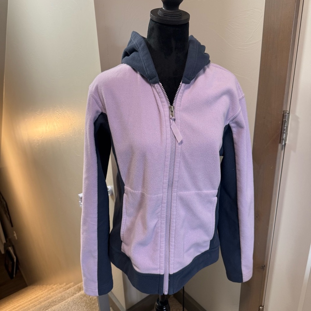 Patagonia Women's Rhythm Fleece Purple Grey Full Zip Hoodie Jacket Casual M